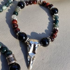 Handmade stone bracelets.